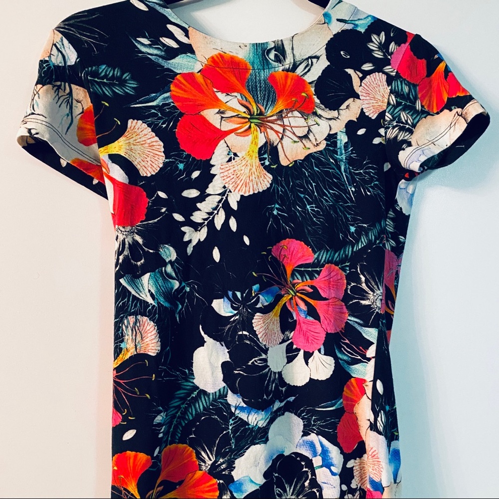 French Connection FCUK Floral Mini T-Shirt Dress